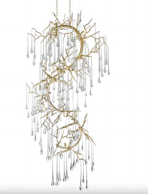K9 Clear Glass Drop Extra Large Chandeliers Modern Crystal Chandelier G9*12