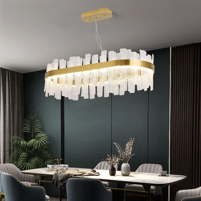 Polished Chrome Restaurant Chandeliers Gold K9 Crystal Lighting Indoor Light Fixtures