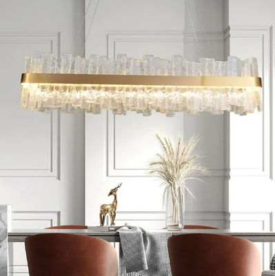 Polished Chrome Restaurant Chandeliers Gold K9 Crystal Lighting Indoor Light Fixtures