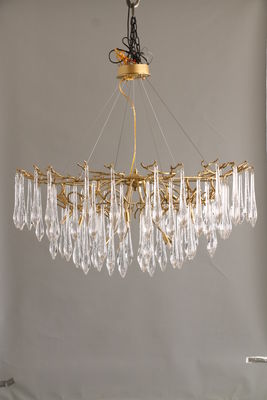 New Luxury Crystal Chandelier with Copper Branch Lighting 2025 Living Room Dining Room Bedroom Study Lamps