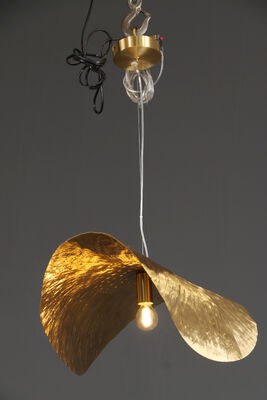 Designer Post-Modern Luxury Pendant Light Copper Simple Creative UFO Model Living Dining Bedroom-Brass Gold Finish Villa Use