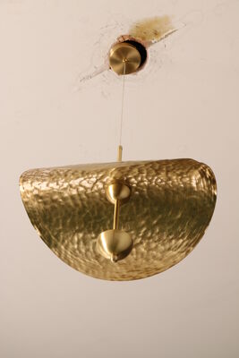 Luxury Modern LED Chandeliers for Home Restaurant All Copper LED Pendant Lamps with Adjustable Height Brass Lotus Leaves Design