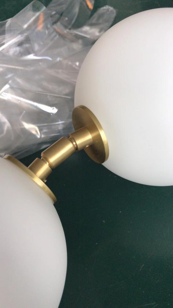 Moderno candelabro d'oro Decorazione domestica camera da letto soggiorno camera da letto LED anello vetro perla lampada appesa 4