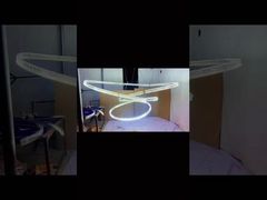 Apparecchi di illuminazione per lampadari di cristallo in acciaio inossidabile per soggiorno moderno con isola, telecomando