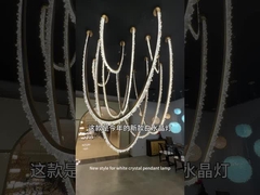 Lampade di cristallo bianco naturale su misura