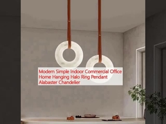 Lampadario in alabastro con pendente ad anello Halo, moderno, semplice, per interni, commerciali, per la casa