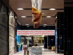 Hotel a forma di onda Lobby Banchetto Sala espositiva Candele Art Lampada di ingegneria personalizzata