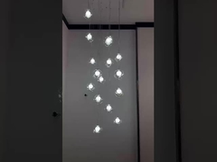 Lampada a sfera di vetro a scala lunga a sospensione a LED Luce di soffitto Illuminazione creativa per la casa lampadario moderno