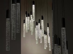 Hotel Corridoio Scalinata Tubo di cristallo Pendente Luce Balcone Corridoio Armature appese