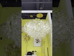 Scala del soggiorno interno lampadario al soffitto alto moderno con luce LED acrilica in alluminio dimmabile