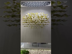 Luoghi di fascia alta Oro rotondo Gran foyer candelabro Soluzioni di illuminazione personalizzate