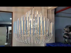 Customized Large Foyer Chandelier K9 Cristalli Pendente Illuminazione Fixture Stile barca