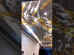 Moderna villa appartamento soggiorno camera da letto lampada pendente scala cristallina lunga con tre colori che cambiano Li