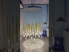 Scala candelabro rotante conico nero LED Loft appartamento candelabro tubo candelabro lungo