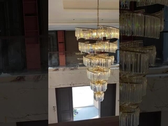 AC 85-265V Voltaggio Illuminazione interna moderna Gran foyer lampadario per cinese metallo semplice rame caldo