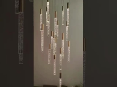 Catena di cristallo ovale di vetro Villa hotel Lobby lampadario Grande progetto alberghiero Cristallo