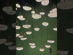 Customized Hotel Lobby Ogg-shaped Art Pendant Lamp Dipartimento Vendite Tabella di sabbia Duplex Building Mode