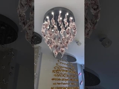 Progetto non standard Custom Double Hole Glass Maple Leaf Hanging Decoration Hotel Dipartimento vendite H