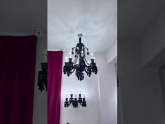 Disegno di illuminazione per il progetto di una villa su misura Oro moderno Art vetro soffitto candelabro Unico Tulip Glass Flo