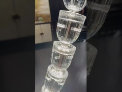 Nuovo soggiorno a bolla colonna di cristallo luce a LED lusso lampada pendente lunga semplice villa scalinata duplex