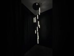 Duplex nordico moderno, sala da pranzo, villa, soggiorno, lunga scala a goccia, lampadario a LED