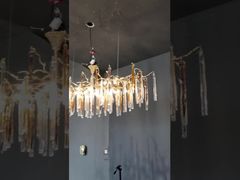 Presentiamo per te le lampade a sospensione personalizzate con disco in vetro OEM ODM, elettroplaccatura, lucidatura, AC110V - 250V