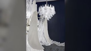 Uno sguardo più da vicino: Lampadario di cristallo con lanterna personalizzata con finitura dorata Hotel Club Villa Luxury Oriental