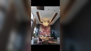Champagne Gold High End candelabri artistici per mostre d'arte