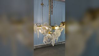 Lampadari di lusso in cristalli di lampadario in vetro oro titanio