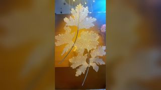 Lampadario di lusso con piume di cristallo moderno a foglia per scale e ville