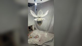 Lampada da parete emisfero in marmo Perline opache Decorazione Hotel Villa Ristorante Sfondo luminoso Waterme