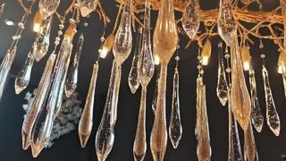 Vite Decorazione della casa Lampadario Sala per l'alloggio in famiglia Lastra di vetro fatta a mano su misura Moderno stile retrò B