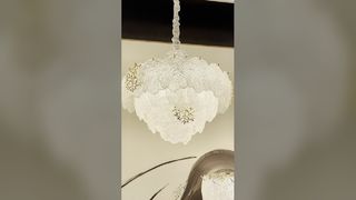 Lampadario a sospensione rotondo E14 con taglio a diamante, luci antiruggine 100lm/W