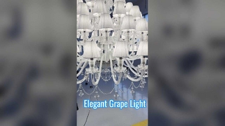 Lampadario di lusso a forma di uva, in rame e alabastro