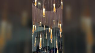 Lampadario di lusso in ottone e alabastro