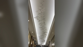 Lampadario a nastro di cristallo in stile europeo di lusso