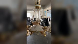 Lampada da tavolo di vetro bianca elettrica Lotus Flower Shape 110V della famiglia del LED