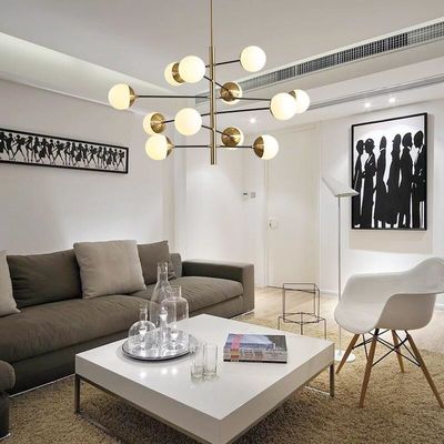 Il ODM ha glassato il candeliere semplice moderno della luce del pendente della palla di vetro per il ristorante del salone
