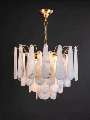 Candeliere di pietra dell'alabastro decorativo moderno minimalista delle lampade 80lm