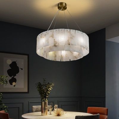 Luci d'attaccatura dell'alabastro G9 del soffitto decorativo moderno del candeliere per l'ufficio 1935lm