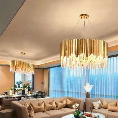grande oro di lusso Crystal Chandelier High Translucent moderno di 4000K 5000K