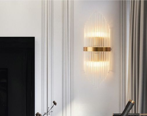 Lampade da parete moderne dell'interno 7000lm E14*2 Crystal Sconce Lights di alta luminosità