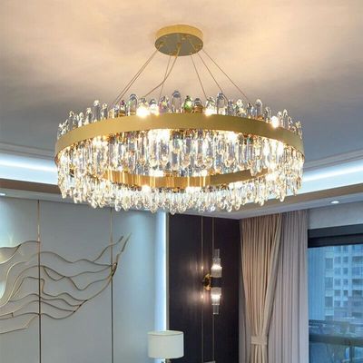 110V 240V E12 E14 Acciaio inossidabile spazzolato Candelabro di ingresso Illuminazione per sala da pranzo