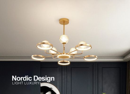 Multipla sfera di vetro trasparente Modern Pendant Light AC110V a 250V Trasmissione luminosa forte