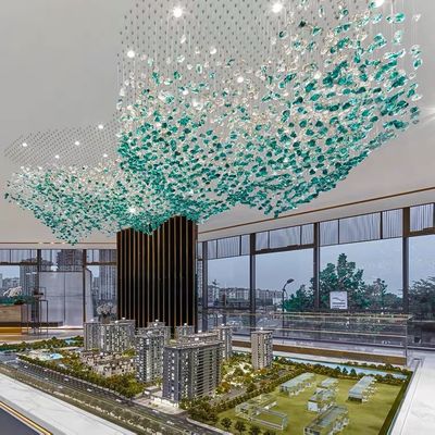 Candeliere moderno dell'hotel di E14 E12 E27 Crystal Chandelier SS304 grande per l'atrio