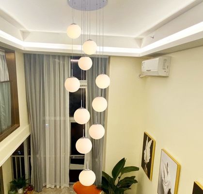 ODM moderno delle luci E27 del pendente dei candelieri del mazzo della palla di vetro di Ordic