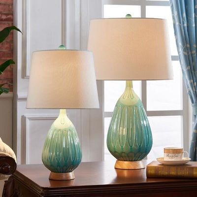 Decorazione domestica intorno alla sorgente luminosa ceramica tradizionale delle lampade da tavolo 31W 41W E27
