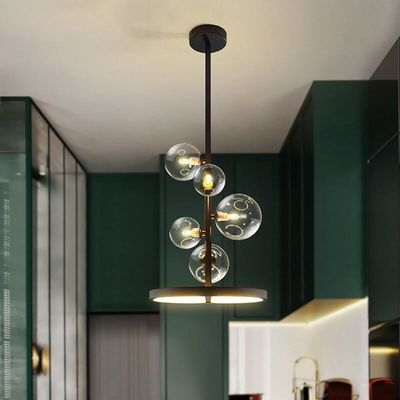 L'attaccatura nordica moderna ha condotto le lampade di pendente di vetro della lampada Dia28/48cm con Palo lungo