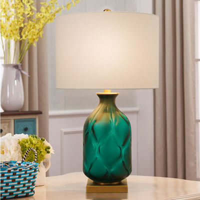 Lampade da tavolo moderni in ceramica verde variabile di colore per camera da letto 500lm 550lm