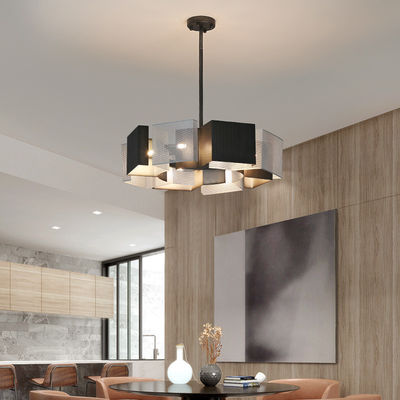 Lampade decorative moderne d'argento di spazzata nera che appendono corrosione inossidabile delle lampade anti